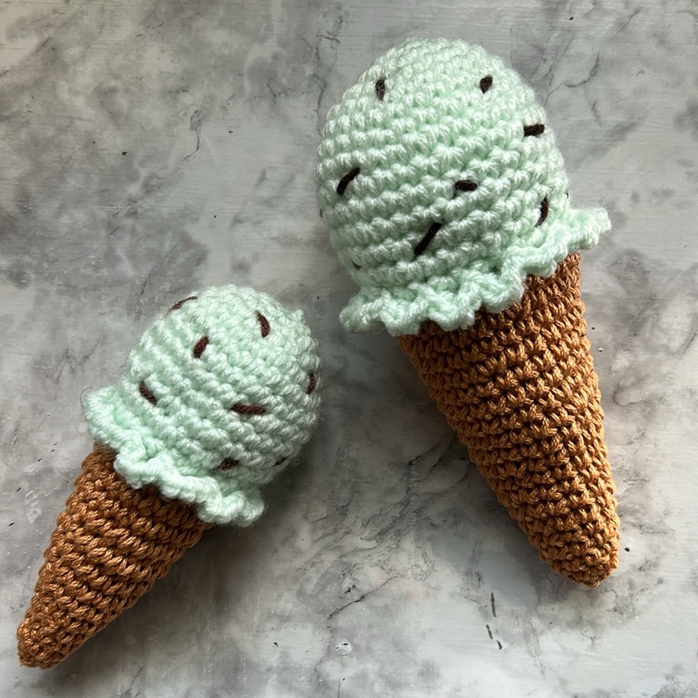 Crochet Ice Cream Cone - Picture 5 of 6